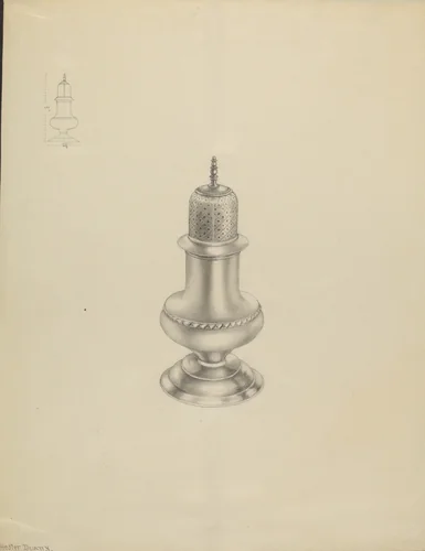 Silver Caster by Hester Duany, index of american design, 1936