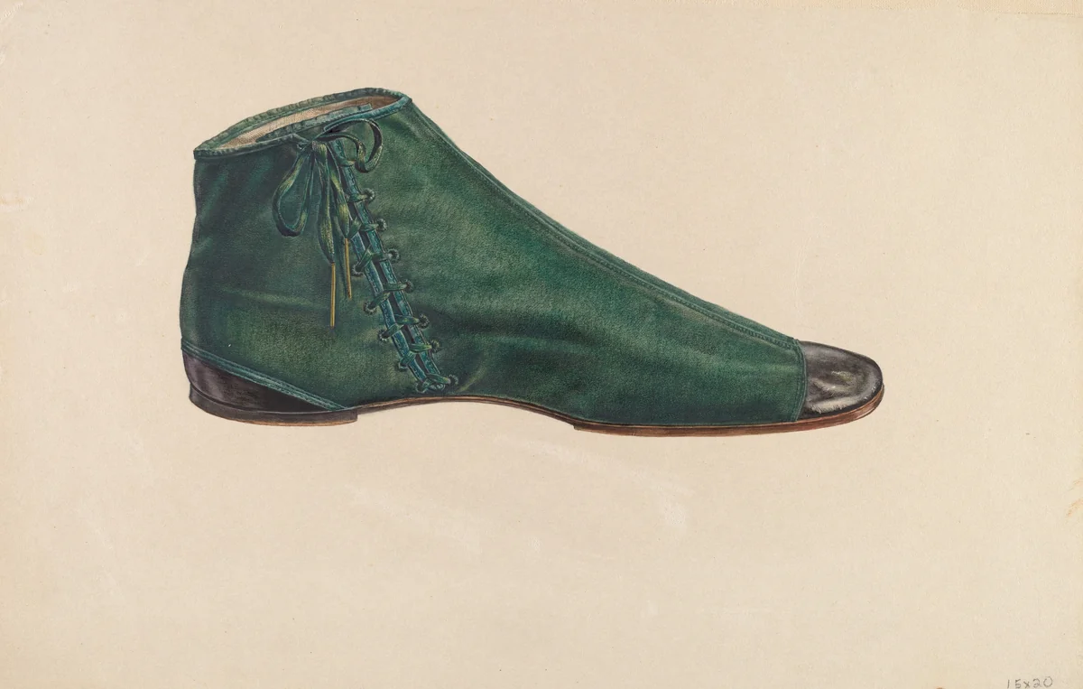 Woman's Shoe by American 20th Century, index of american design, 1935-1942