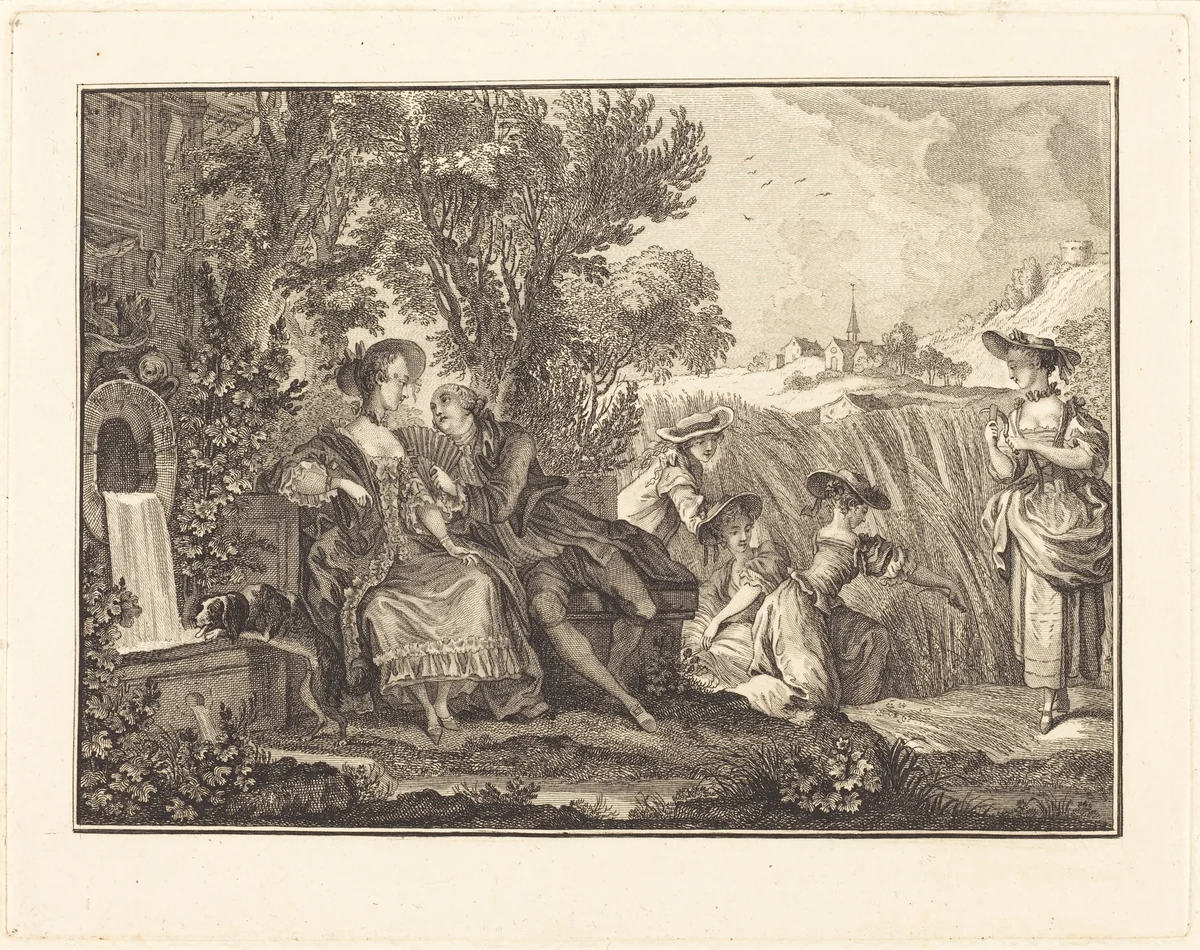 L'ete by Joseph de Longueil; Charles Eisen, print, 1730-1792