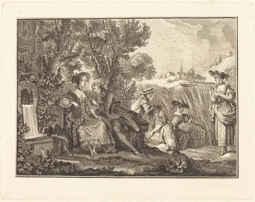 L'ete by Joseph de Longueil; Charles Eisen, print, 1730-1792