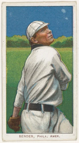 Bender, Philadelphia, American League, from the White Border series (T206) for the American Tobacco Company by American Tobacco Company, print, 1909-1911
