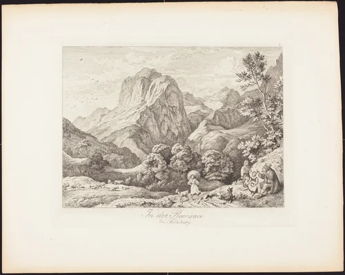 In der Ramsau bei Salzburg (In the Ramsau near Salzburg) by Ludwig Richter, print, 1830