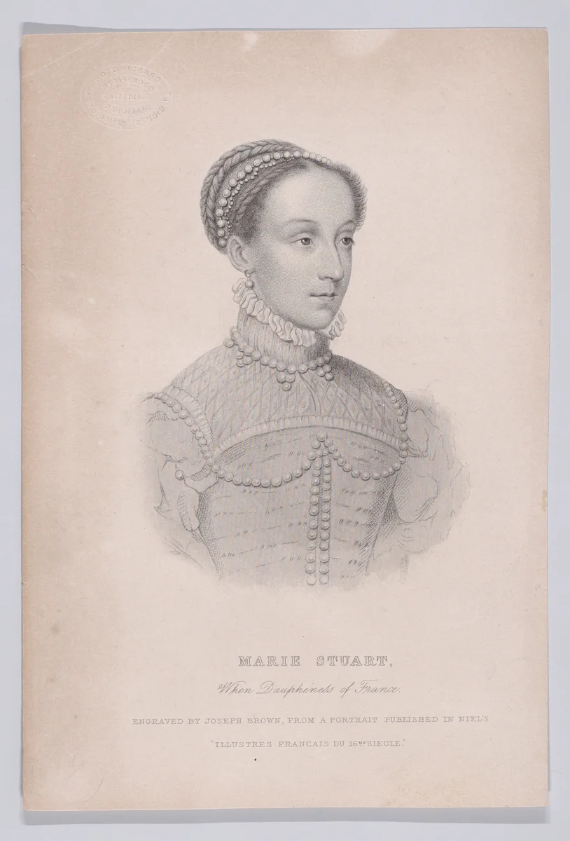 Mary, Queen of Scots by Joseph Brown, print, 1851