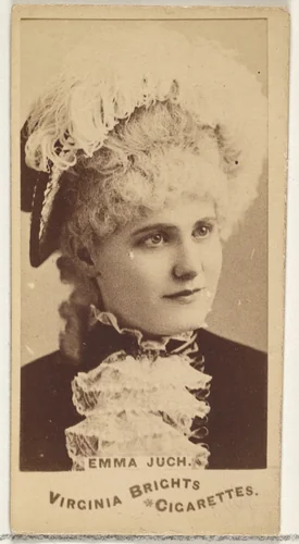 Emma Juch, from the Actors and Actresses series (N45, Type 1) for Virginia Brights Cigarettes by Allen & Ginter, photograph, 1885-1891
