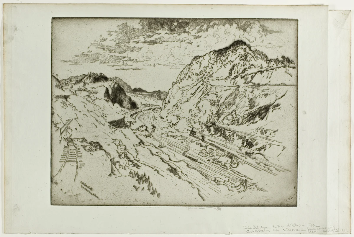 Culebra Cut, Panama by Joseph Pennell, print, 1912