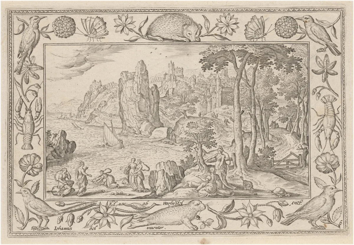 Pharaoh’s Daughter Finding Moses by Adriaen Collaert
Hans Bol
Eduard van Hoeswinckel, print, 1579-1589