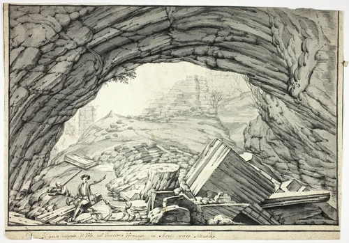 Natural Bridge of Velo, in the Veronese Hills, Near Altissimo by Unknown Artist, drawing, 1700-1799