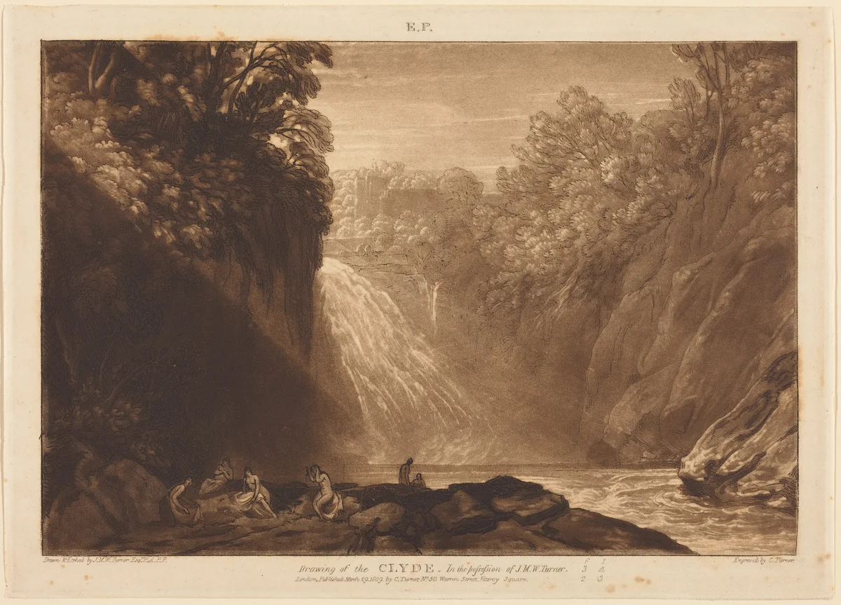 The Fall of the Clyde by Joseph Mallord William Turner, print, 1809
