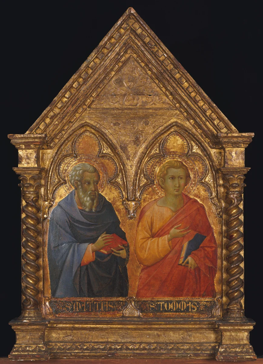Saints Matthias and Thomas by Bartolomeo Bulgarini, painting, 1347-1353