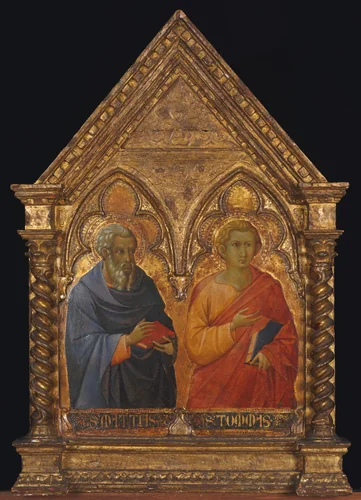 Saints Matthias and Thomas by Bartolomeo Bulgarini, painting, 1347-1353