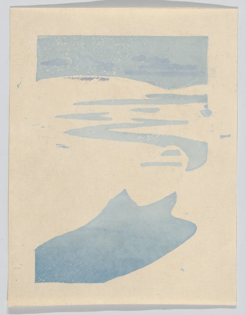 "The Derelict" or "The Lost Boat" by Arthur Wesley Dow, artwork, 1916