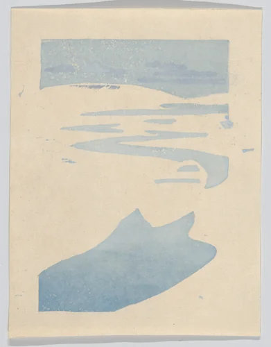 "The Derelict" or "The Lost Boat" by Arthur Wesley Dow, artwork, 1916