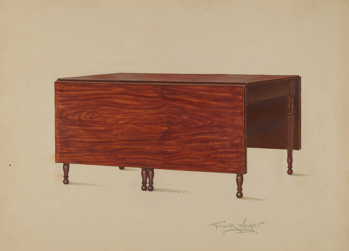 Drop Leaf Table by Frank Wenger, index of american design, 1936