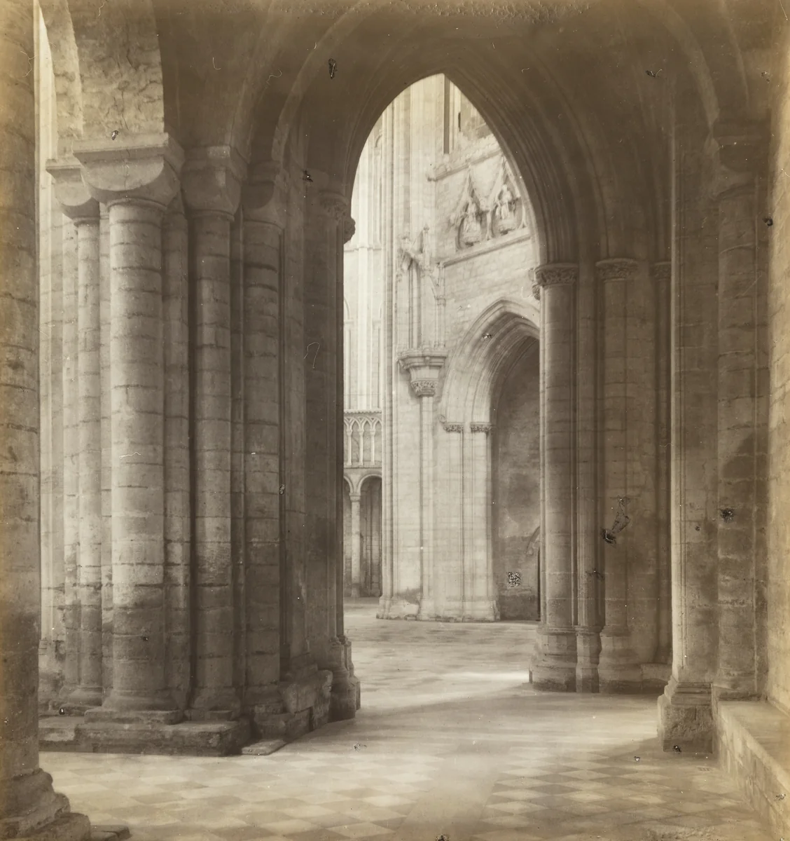 Ely Cathedral: Late Afternoon Across the Transepts by Frederick Evans, photograph, 1886-1896