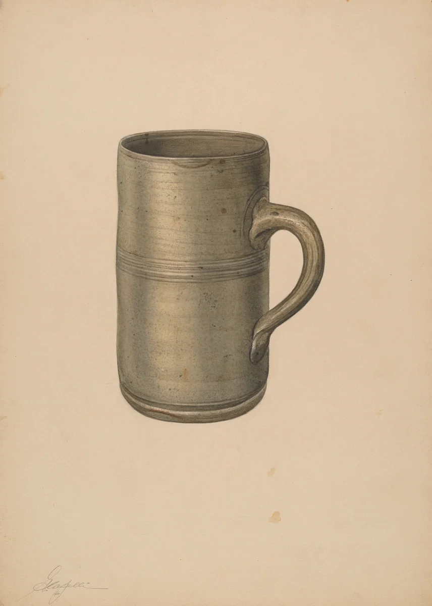 Mug by Giacinto Capelli, index of american design, 1940
