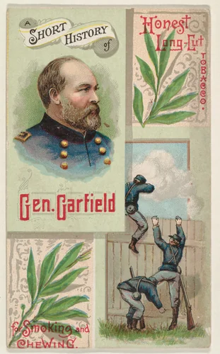 A Short History of General Garfield, from the Histories of Generals series (N114) issued by W. Duke, Sons & Co. to promote Honest Long Cut Smoking and Chewing Tobacco by W. Duke, Sons & Co., print, 1888