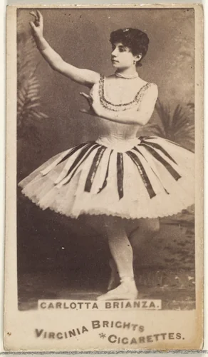 Carlotta Brianza, from the Actors and Actresses series (N45, Type 1) for Virginia Brights Cigarettes by Allen & Ginter, photograph, 1885-1891
