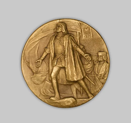 World's Columbian Exposition Commemorative Presentation Medal by Augustus Saint-Gaudens, metalwork, 1892-1894