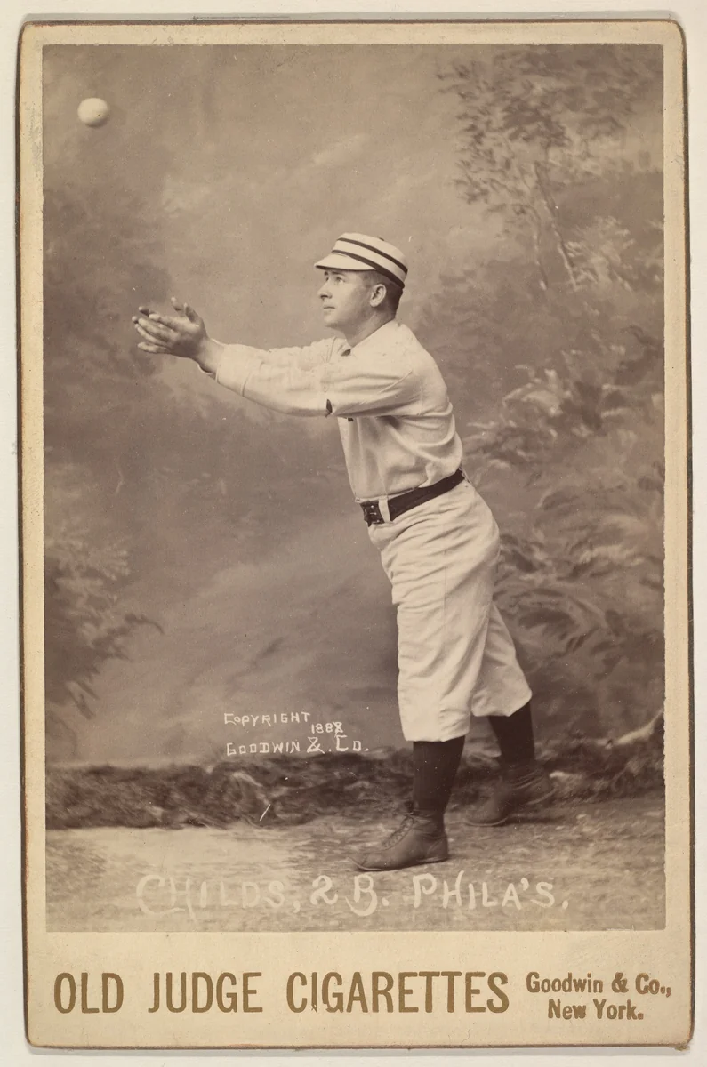 Childs, 2nd Base, Philadelphia, from the series Old Judge Cigarettes by Goodwin & Company, photograph, 1888