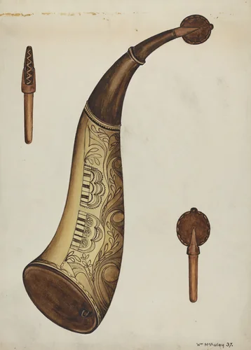 Powder Horn by William McAuley, index of american design, 1937