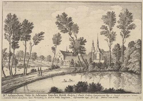 Rothendael Abbey by Wenceslaus Hollar, print, 1648