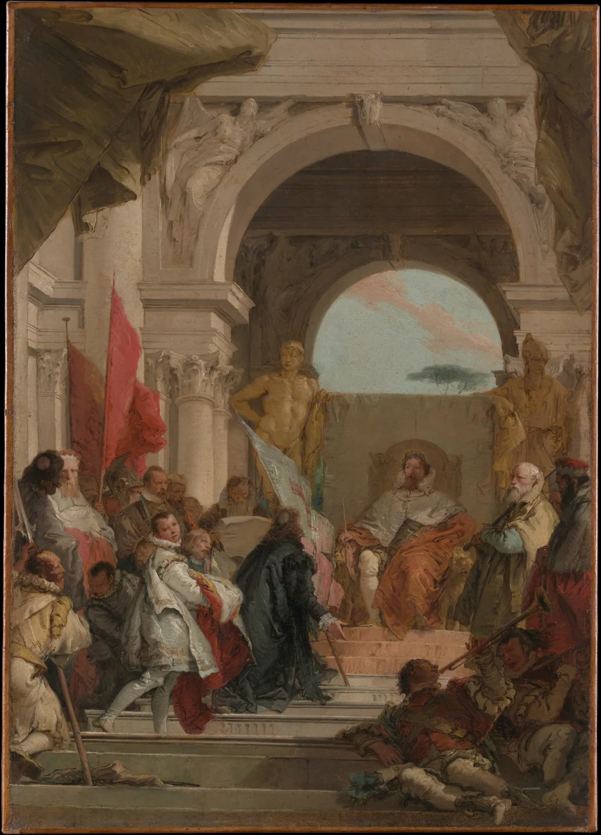 The Investiture of Bishop Harold as Duke of Franconia by Giovanni Battista Tiepolo, painting, 1751-1752