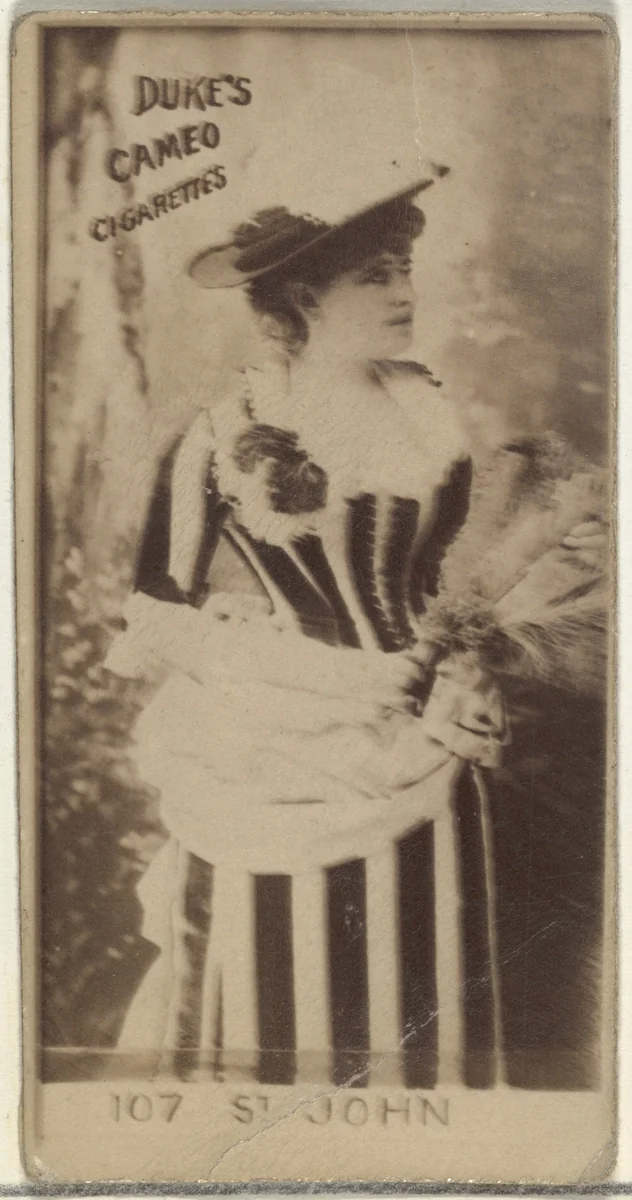 Card Number 107, Marie St. John, from the Actors and Actresses series (N145-4) issued by Duke Sons & Co. to promote Cameo Cigarettes by W. Duke, Sons & Co., photograph, 1880-1889