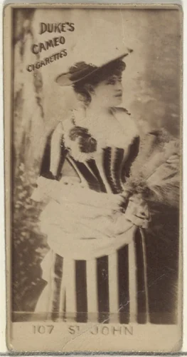 Card Number 107, Marie St. John, from the Actors and Actresses series (N145-4) issued by Duke Sons & Co. to promote Cameo Cigarettes by W. Duke, Sons & Co., photograph, 1880-1889