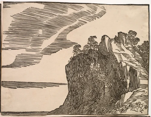 The Submersion of Pharaoh's Army in the Red Sea by Titian, print, 1514-1515