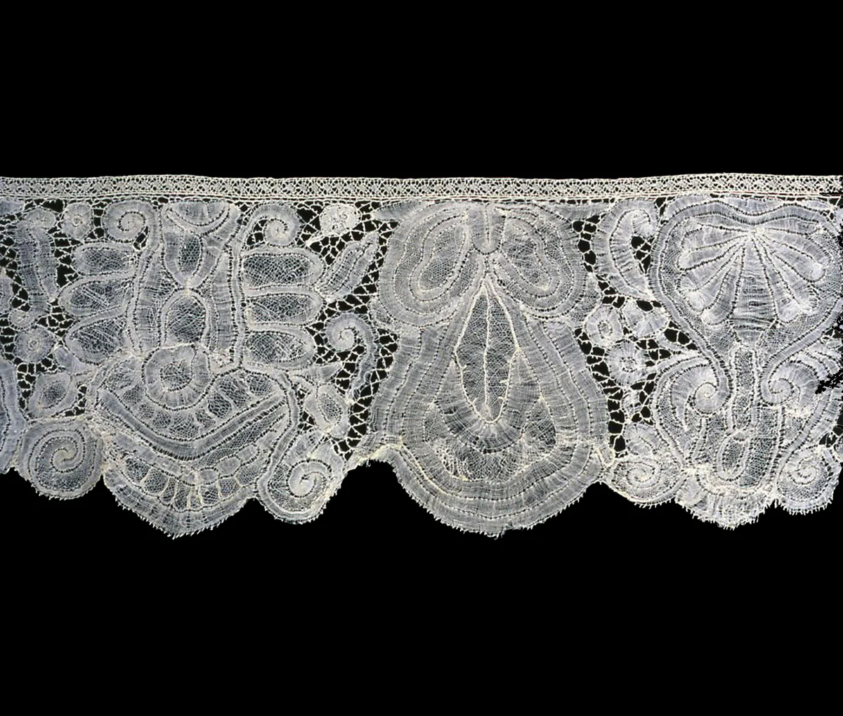 Flounce (Furnishing) by Flanders or England, textile, 1725-1800