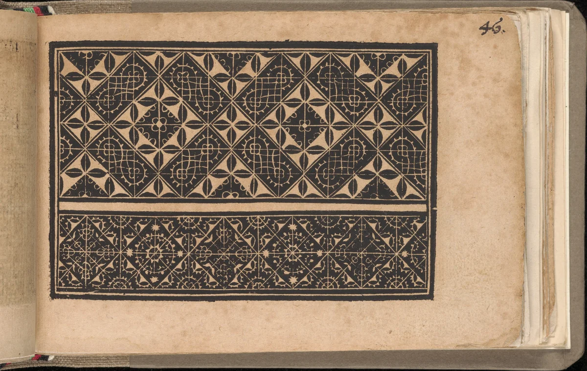 Schön newes Modelbuch (Page 46r) by Sigismundus Latomus, book, 1608