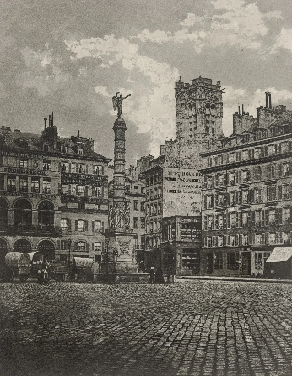 Place du Châtelet by Charles Nègre, photograph, 1854