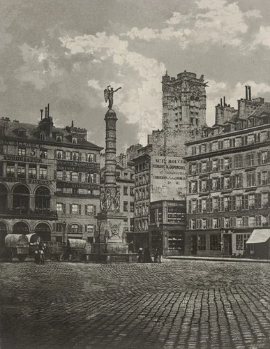 Place du Châtelet by Charles Nègre, photograph, 1854
