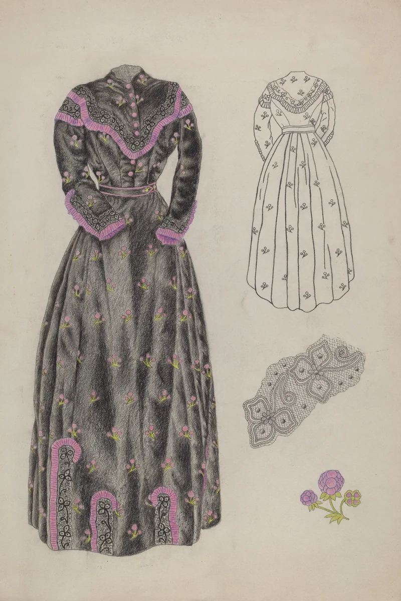 Visiting Costume by Joseph L. Boyd, index of american design, 1937
