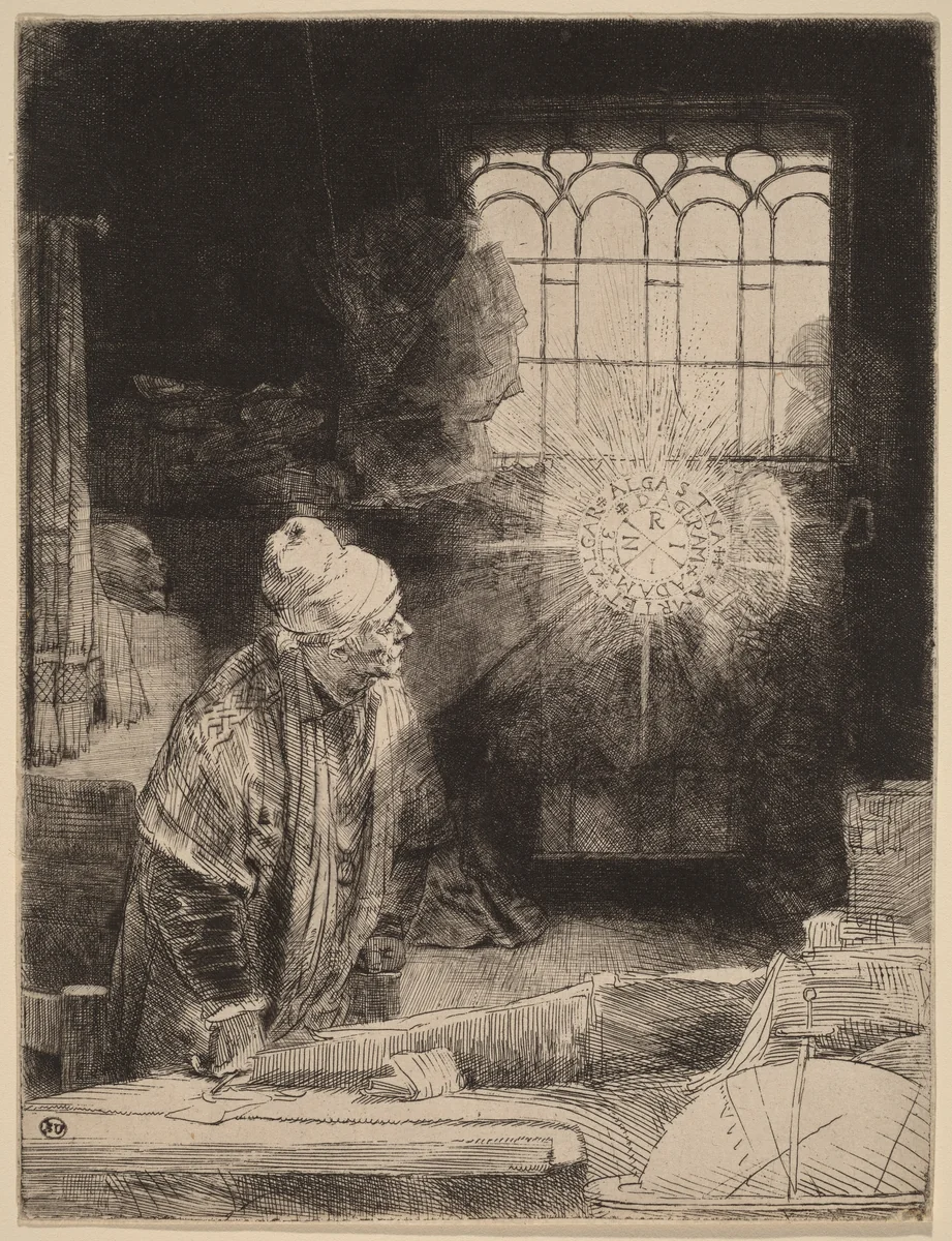 Faust by Rembrandt van Rijn, print, 1652