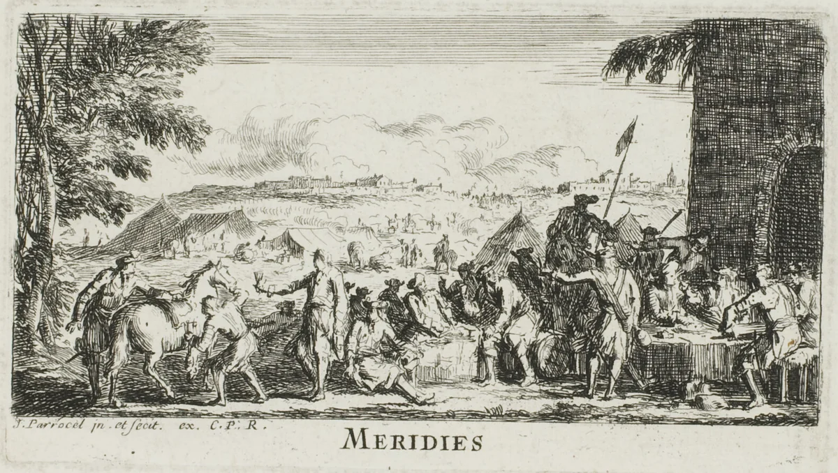 Midday, from The Hours of the Day by Joseph Parrocel, print, 1666-1704