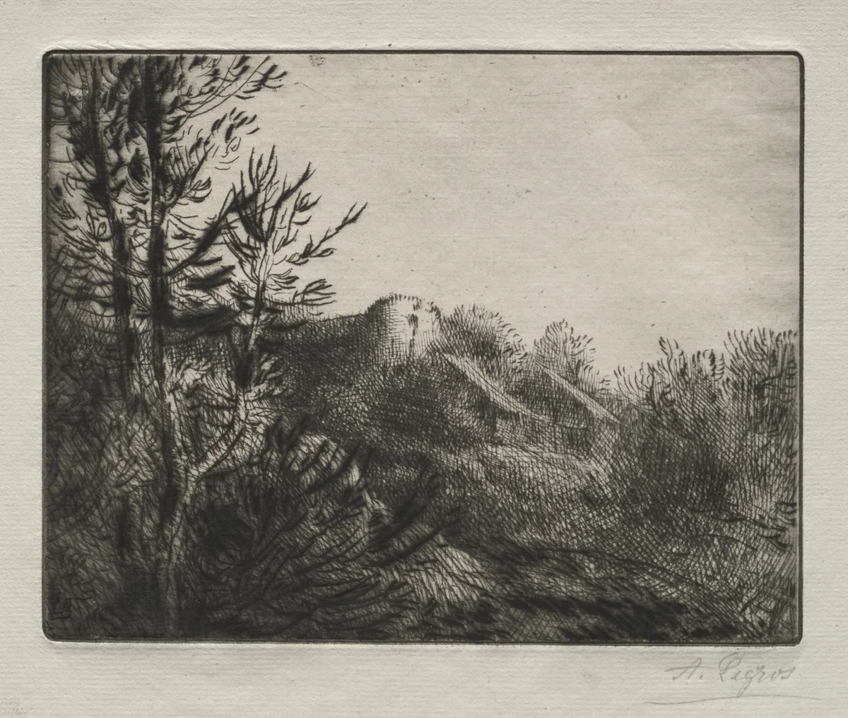 La ferme de valoux by Alphonse Legros, print, 1857-1911