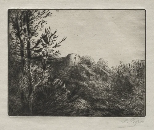 La ferme de valoux by Alphonse Legros, print, 1857-1911