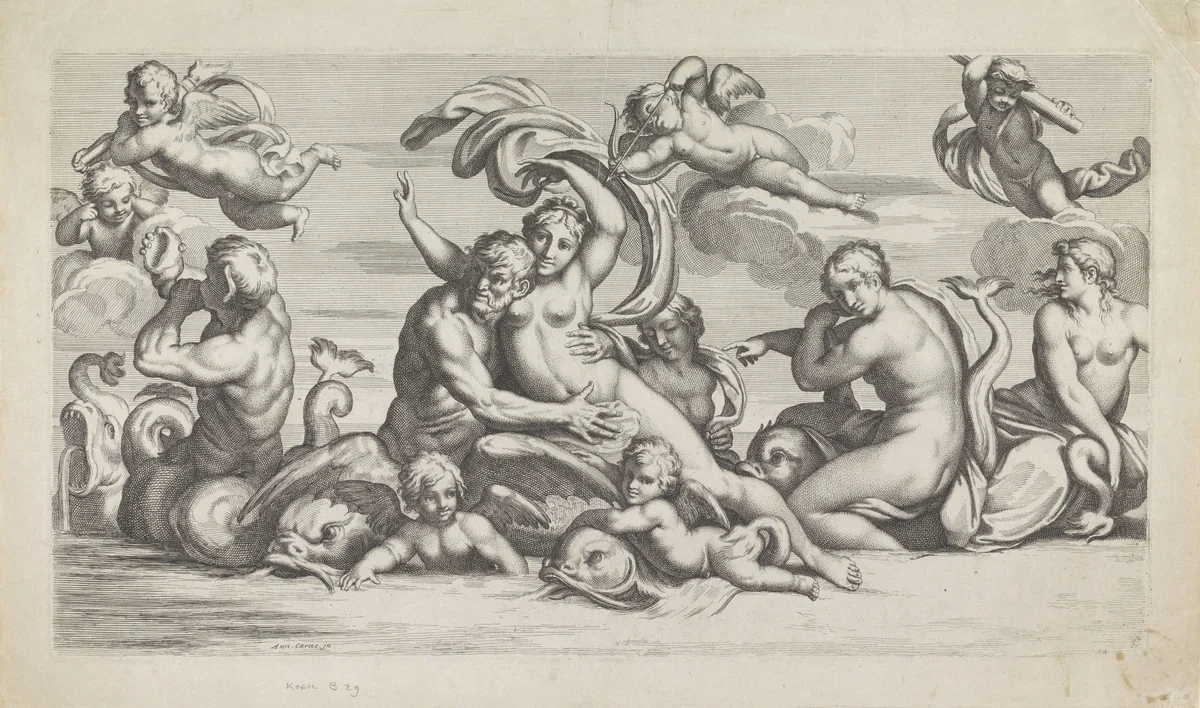 Triomf van Galatea by anonymous, print, 1656