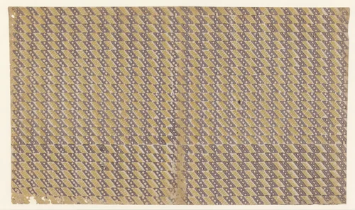 Blad met banenpatroon van parallellogram met drie cirkels by anonymous, other, 1750-1900