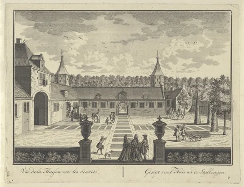 Poortgebouw en stallen van Kasteel Zuilenstein by Daniël Stopendaal, print, 1682-1726
