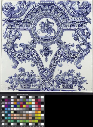 Twee platen uit een kolom by De Grieksche A, other, 1690