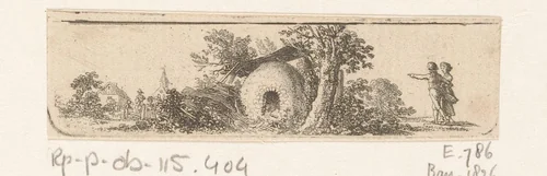 Landschap met bakoven by Daniel Nikolaus Chodowiecki, print, 1795