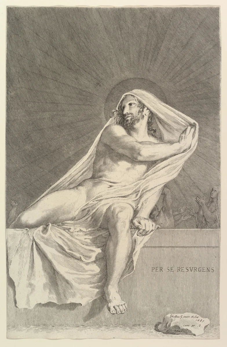 The Resurrection by Claude Mellan, print, 1683