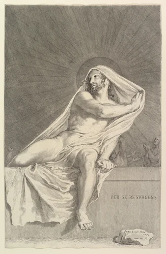 The Resurrection by Claude Mellan, print, 1683