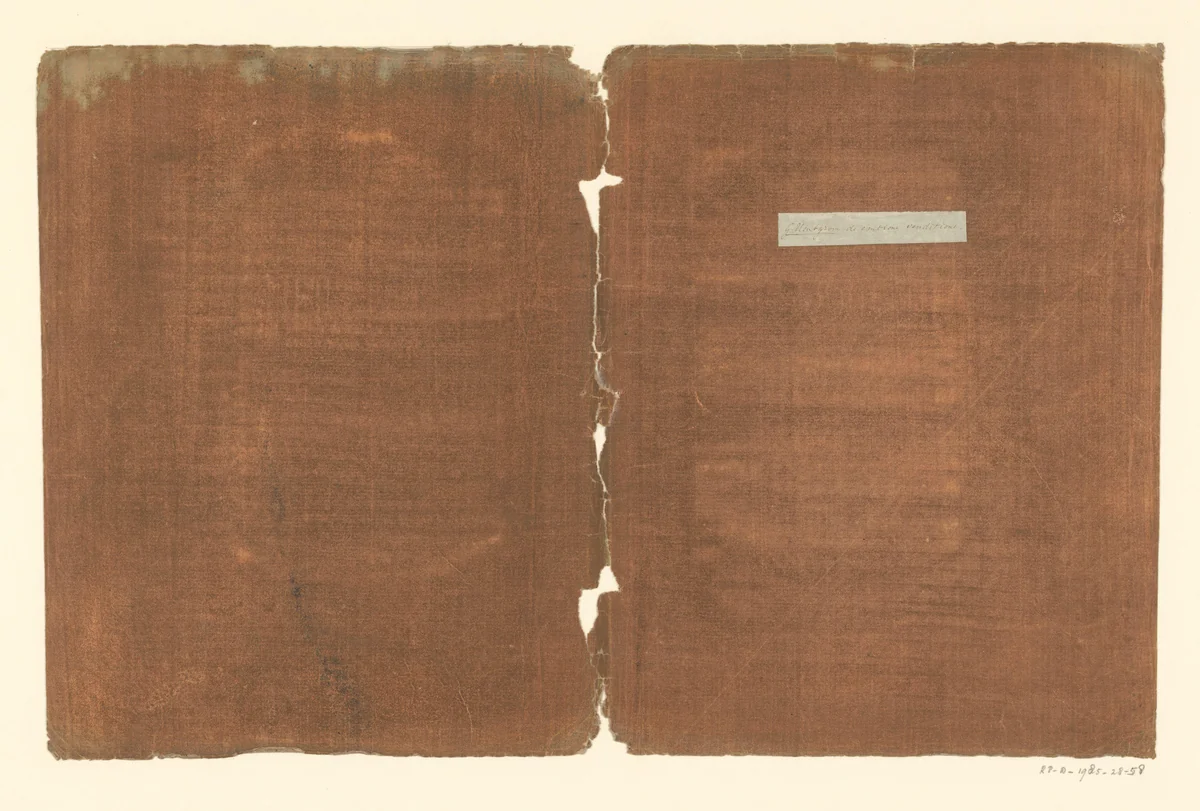 Blad met goudfolie by anonymous, other, 1700-1850