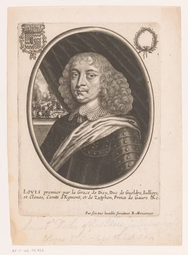 Portret van Lodewijk I, graaf van Egmont en hertog van Gelders by anonymous, print, 1610-1668