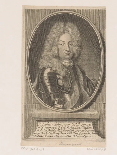 Portret van Joseph Lothar Graf von Königsegg-Rothenfels by Martin Bernigeroth, print, 1723-1767