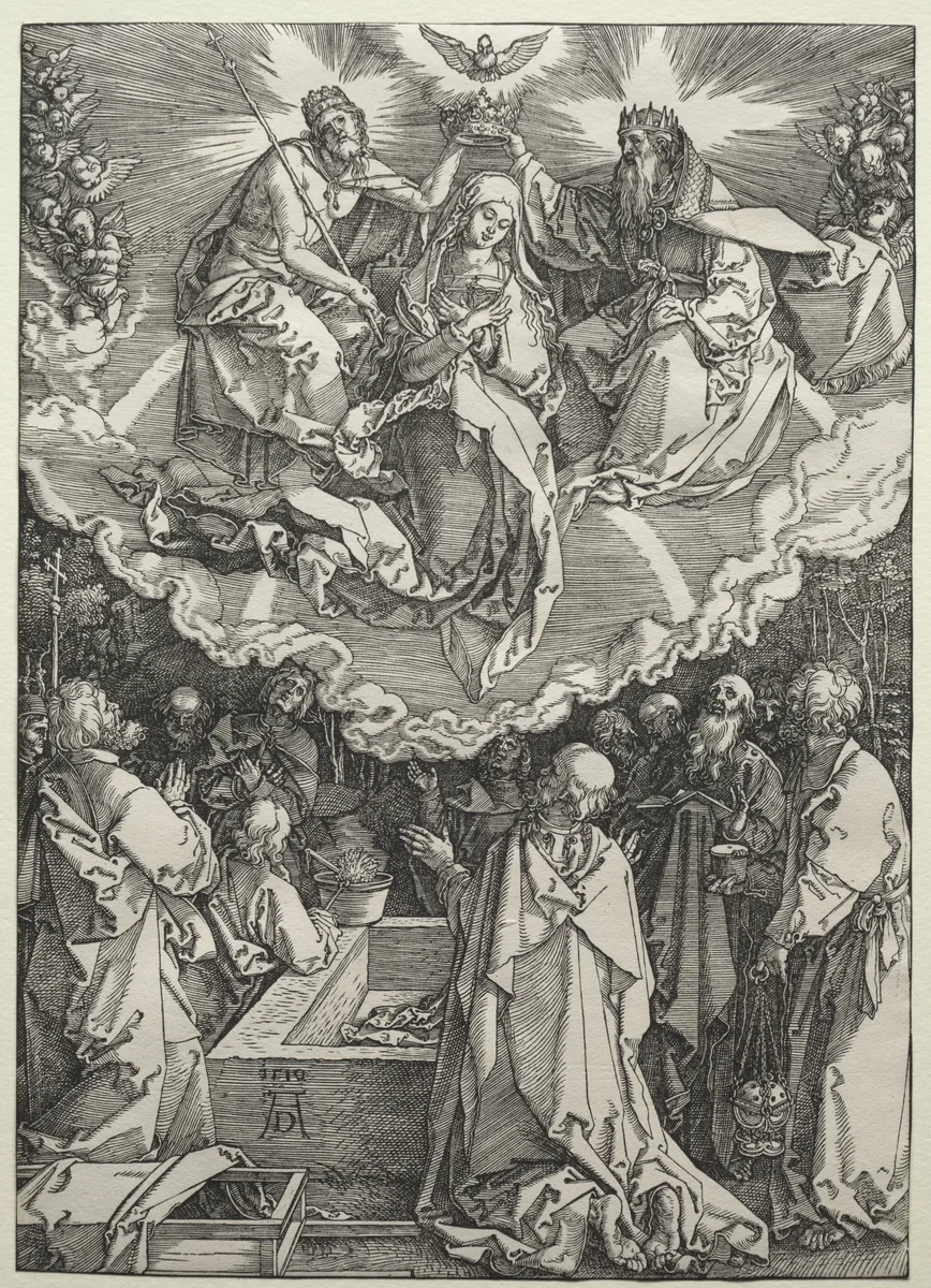 The Assumption and Coronation of the Virgin by Albrecht Dürer, print, 1510