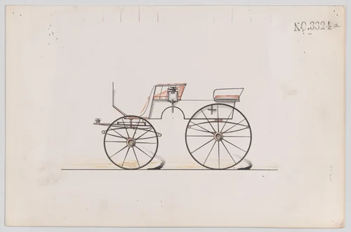Design for T-Cart, no. 3324a by Brewster & Co., drawing, 1877